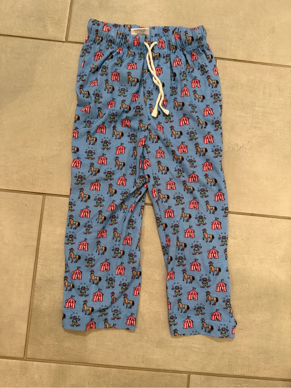 Vineyard Vines Pajama Pants Bottoms size 2-3 years blue circus theme